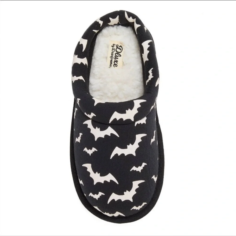 Dluxe by Dearfoams kids glow in the dark Clog bat slippers size 11/12 NWT
